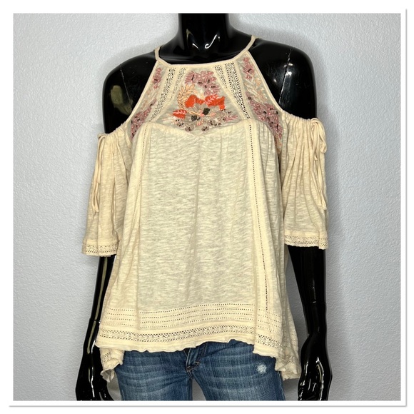 Free People Fast Times Cold Shoulder Top Sz XS - Picture 3 of 15